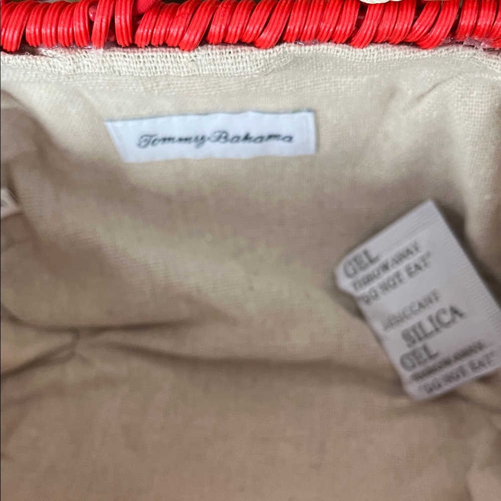 Tommy Bahama Red Woven Crab Crossbody Bag - Picture 9 of 11